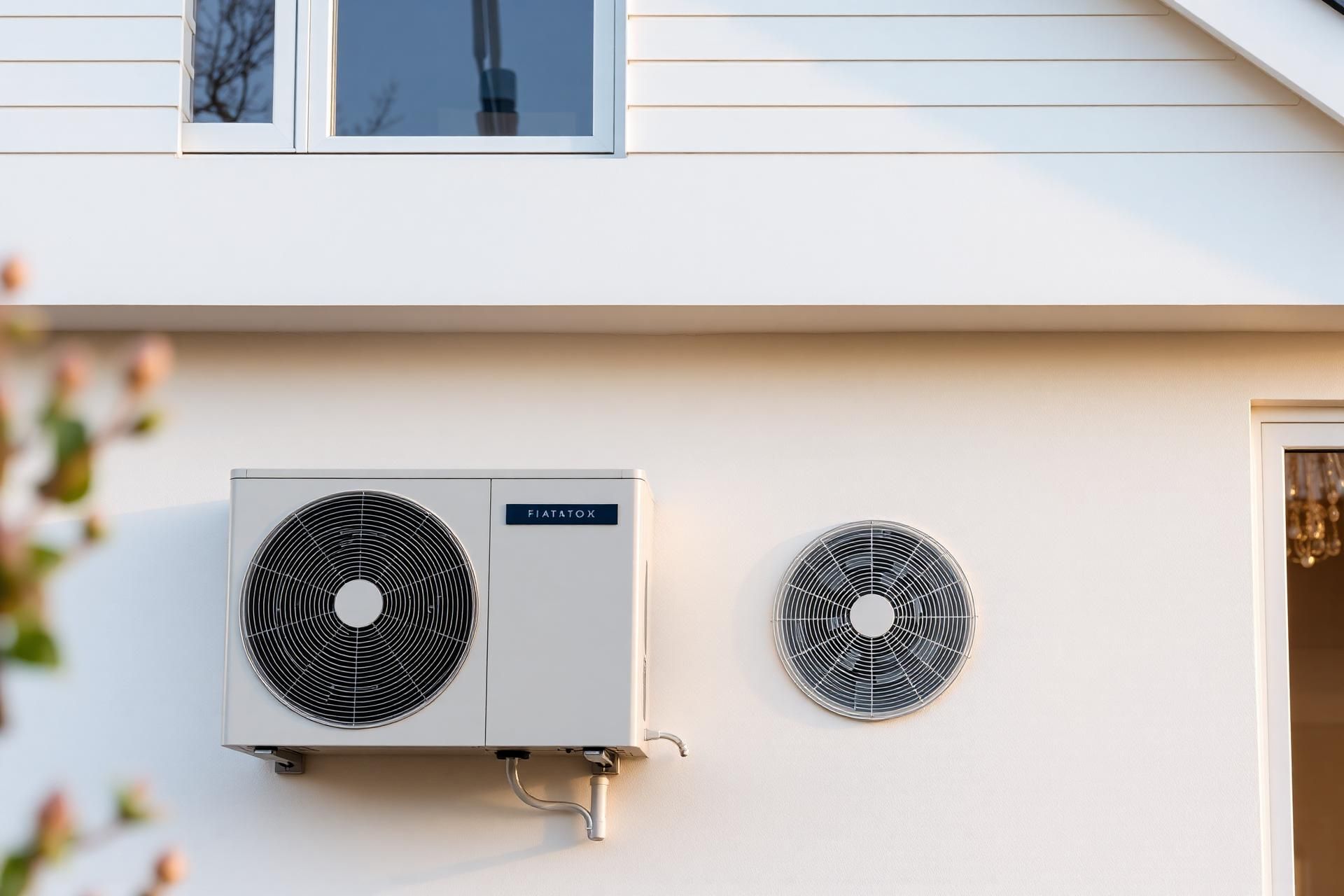 Warmtepomp installatie aan een Nederlandse woning